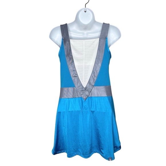 Wilson Blue White Gray Shelf Bra Tennis Dress - Picture 3 of 14